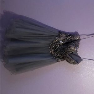 Short silver homecoming dress